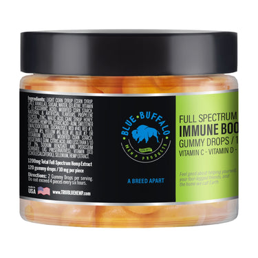Full Spectrum CBD Gummies: Immune Booster Orange Drops 1200mg | 120ct